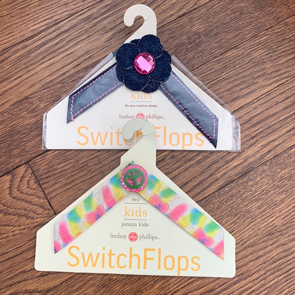 Lindsay Phillips switch flops kids straps size medium
